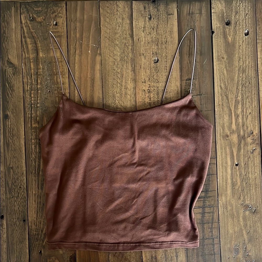 Brown Spaghetti Strap Top